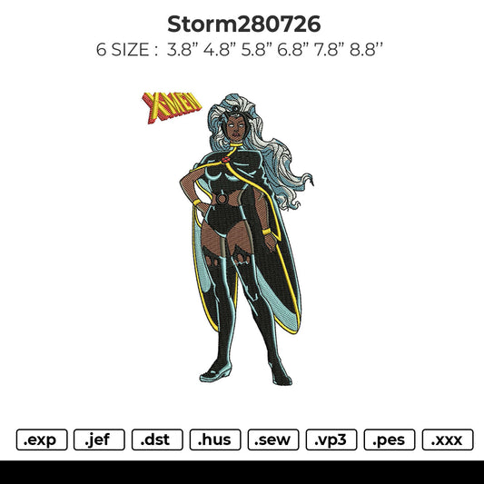 Storm280726 Embroidery File 6 sizes