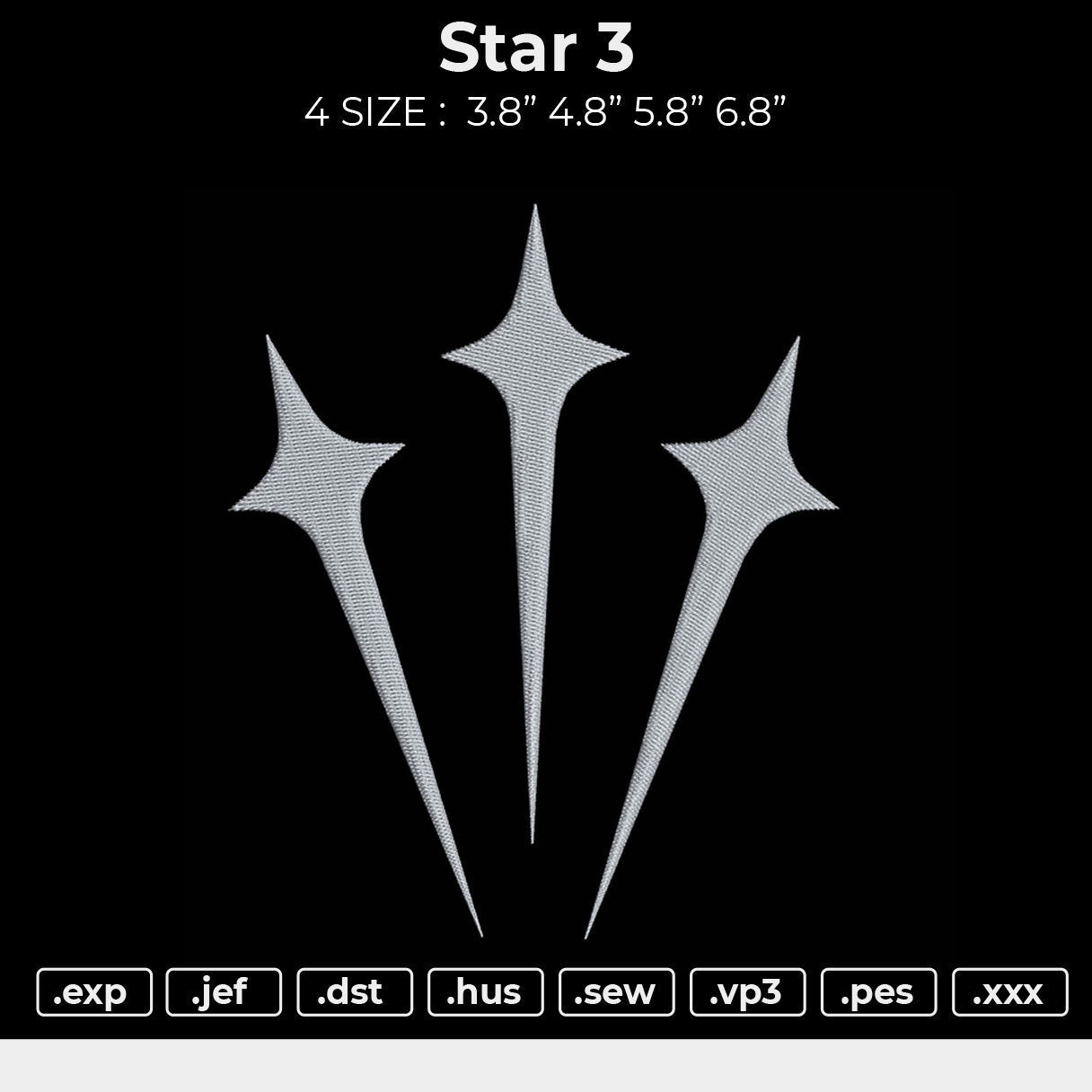 Star 3 Embroidery