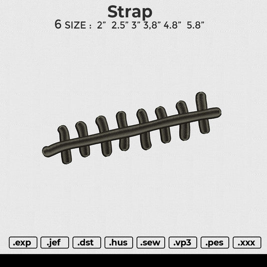 Strap Embroidery File 6 size