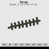 Strap Embroidery File 6 size