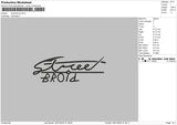 Street Text Embroidery File 6 sizes