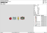 Book Icons Embroidery File 6 sizes