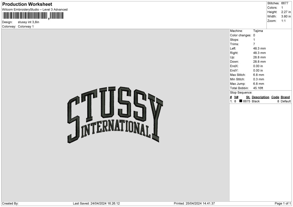 Intertext02 Embroidery File 6 Sizes