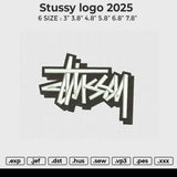 Stussy logo 2025 Embroidery File 6 size