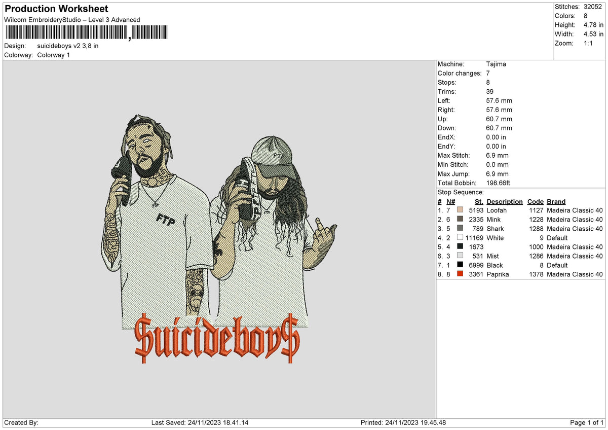 Boys v2 Embroidery File 6 sizes