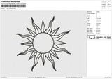 Sun Outline Embroidery File 6 size