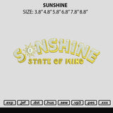 Sunshine Embroidery File 6 sizes