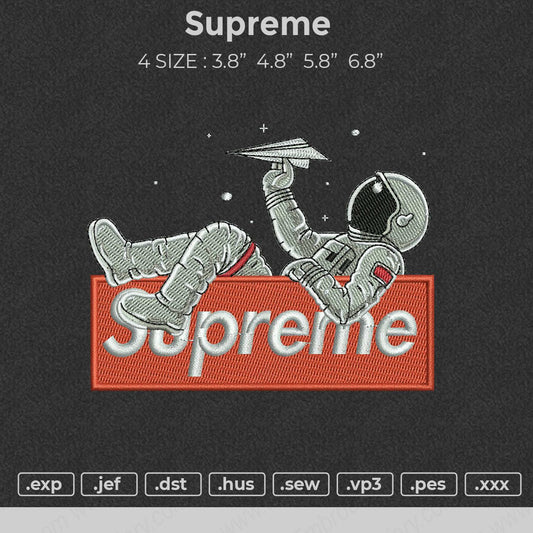 Supreme astronaut Embroidery