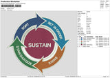Sustain Embroidery File 6 size