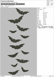 Swarm of bats Embroidery File