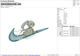 Swoosh Frieren Embroidery File 6 sizes