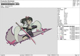 Swoosh Kanao Embroidery File 6 sizes