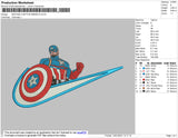 Swoosh Captain America Embroidery