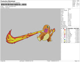 Swoosh Charmander Embroidery