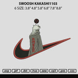 Swoosh Kakashi1103 Embroidery File 6 sizes