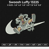 Swoosh Luffy 13225 Embroidery File 6 size