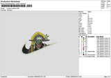 Swoosh Marshal Embroidery File 6 sizes