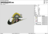 Swoosh Marshal Embroidery File 6 sizes