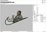 Swoosh Mike002 Embroidery File 6 sizes