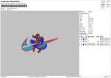 Swoosh Spider 05 Embroidery File 6 sizes