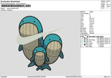 Swoosh Wailords Embroidery File 6 sizes