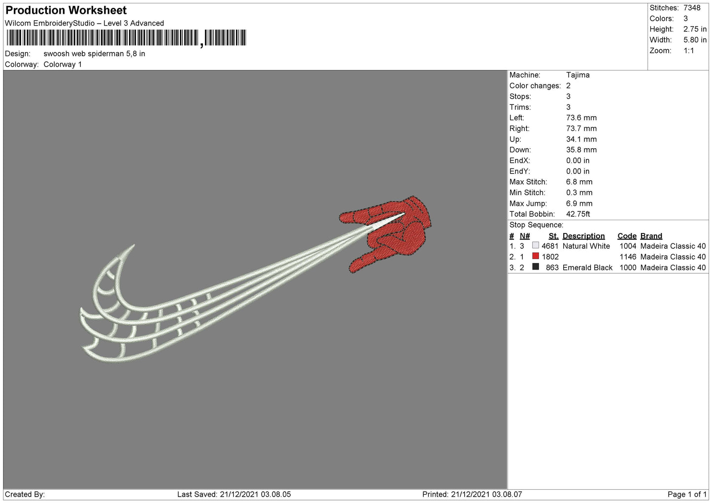 Swoosh Web Spiderman