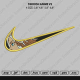 Swoosh Anime V2  Embroidery