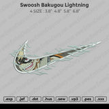 Swoosh Bakugou Lightning Embroidery