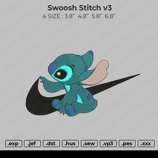 Swoosh Stitch V3 Embroidery