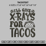 Tacostext 0703 Embroidery File 6 sizes