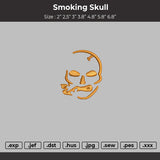 Smoking Skull Embroidery Files