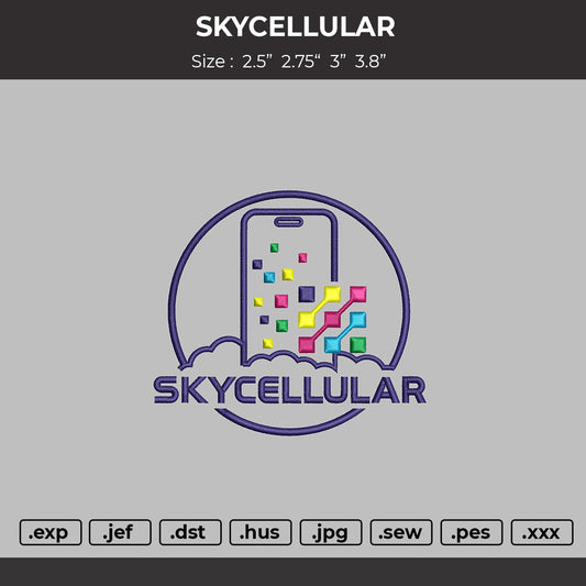 Skycellular Trucker Embroidery File