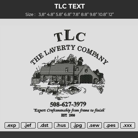 Tlctext Embroidery File 6 sizes