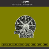 Pixelatetext Embroidery File 6 sizes