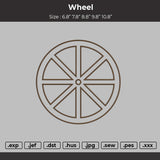Wheel Embroidery File 5 sizes