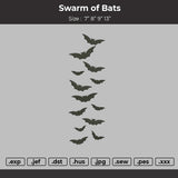 Swarm of bats Embroidery File