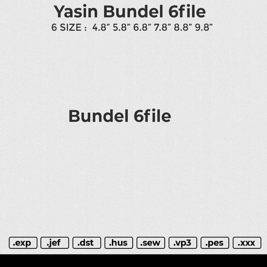 Bundle Embroidery File 6 size
