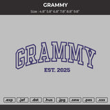 GRAMMY Embroidery File 6 Size