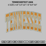 Tennesseetext 2808 Embroidery File 6 sizes