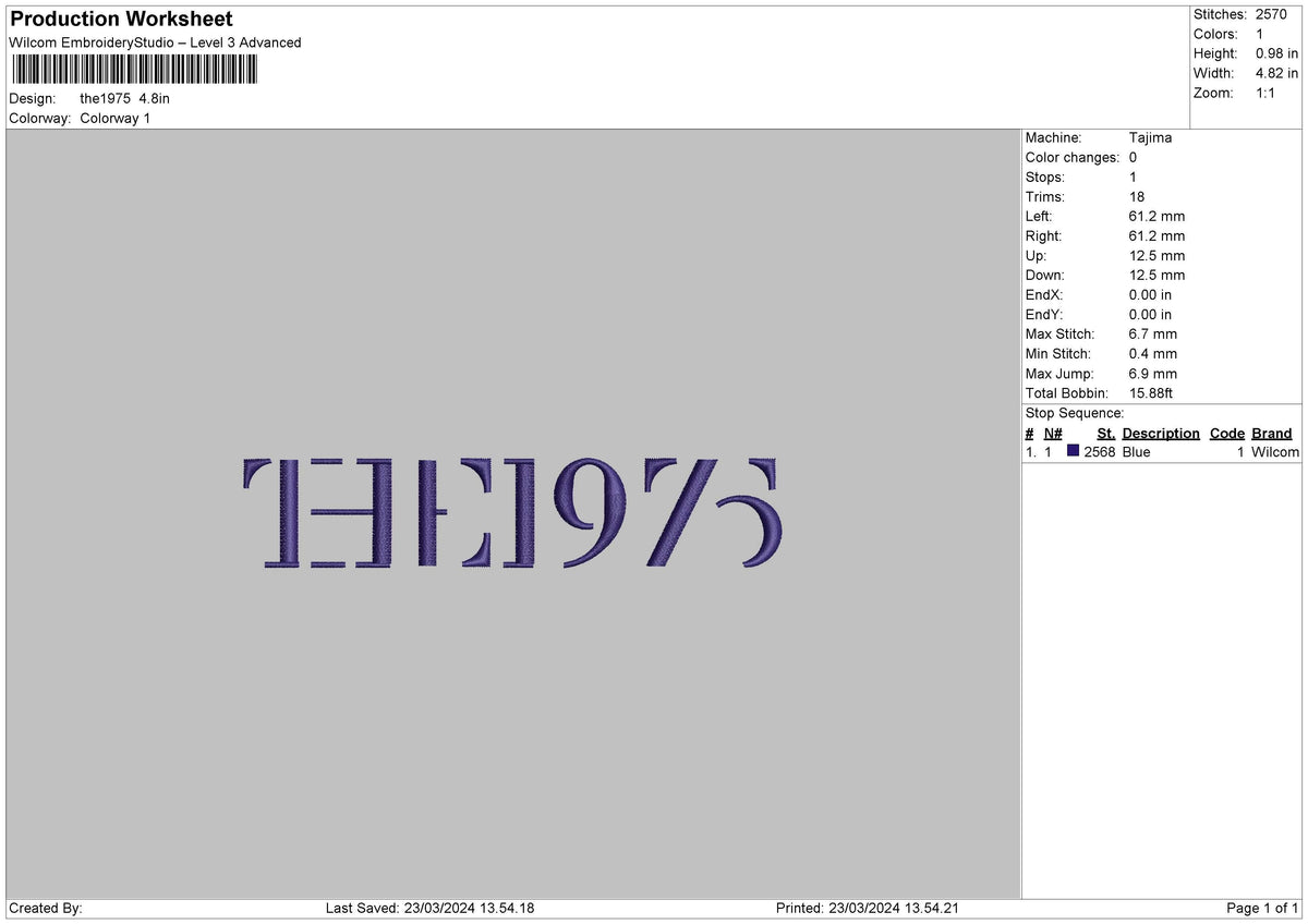 Years Text Embroidery File 6 sizes