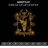 Hairstylist Embroidery File 6 sizes