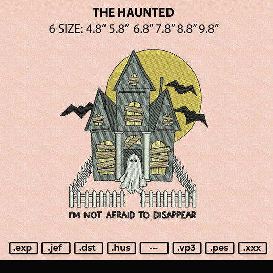The Haunted Embroidery File 6 sizes
