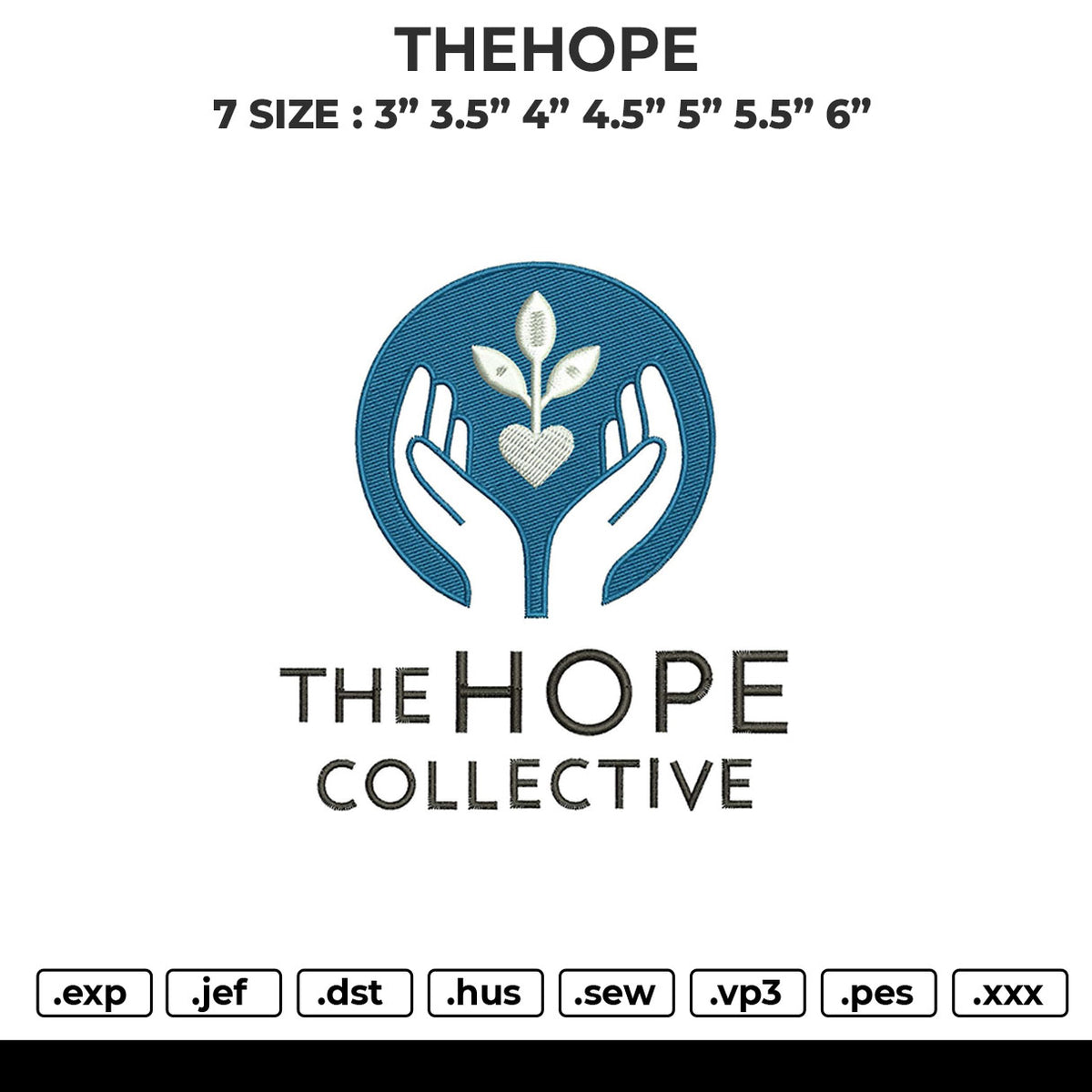 Thehope Embroidery File 6 size