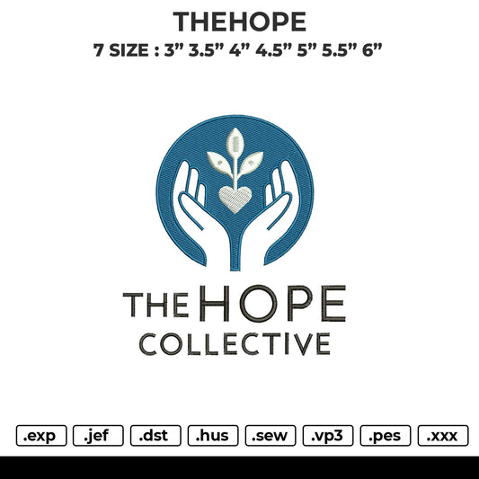 Thehope Embroidery File 6 size