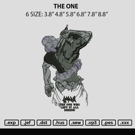The One Embroidery File 6 sizes