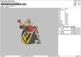 Queen 0906 Embroidery File 6 sizes
