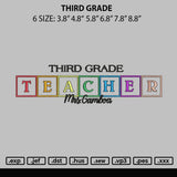 Thrid Grade Embroidery File 6 sizes