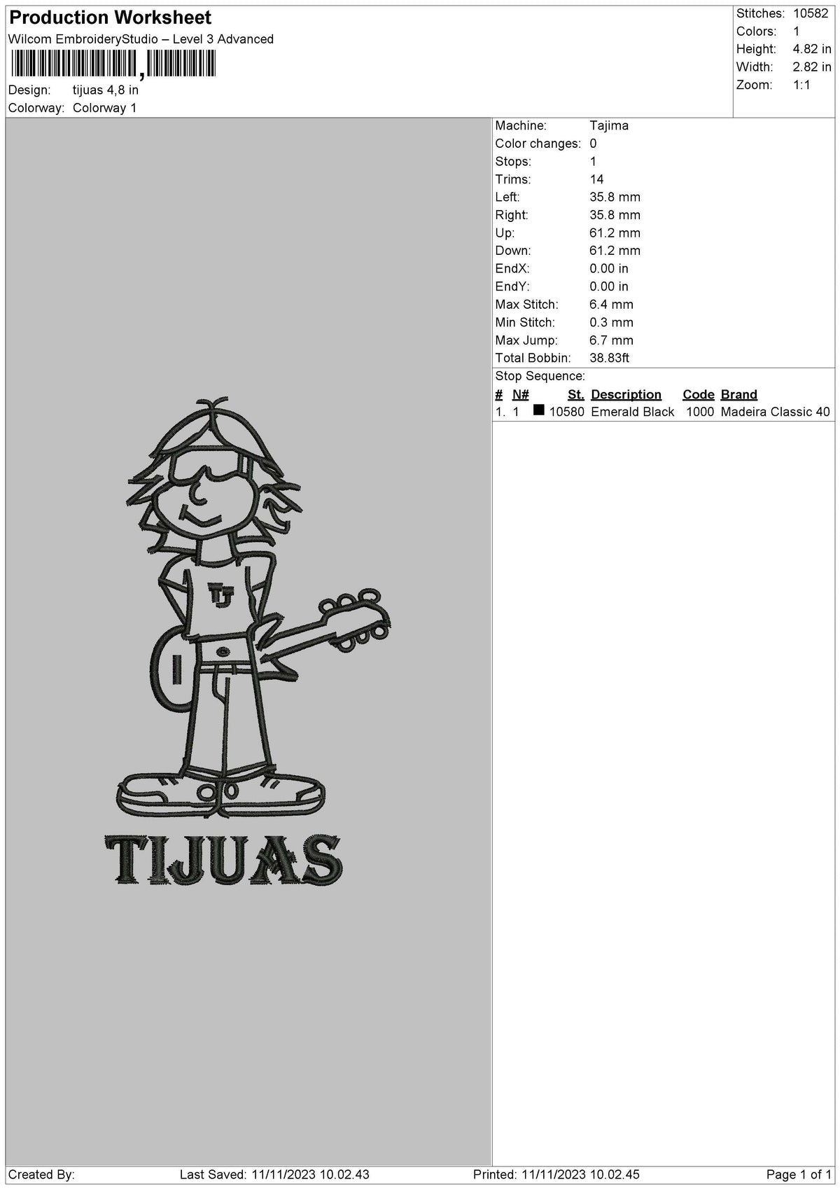 Boy Outline Embroidery File 6 sizes