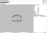 Torontoline Embroidery File 6 sizes
