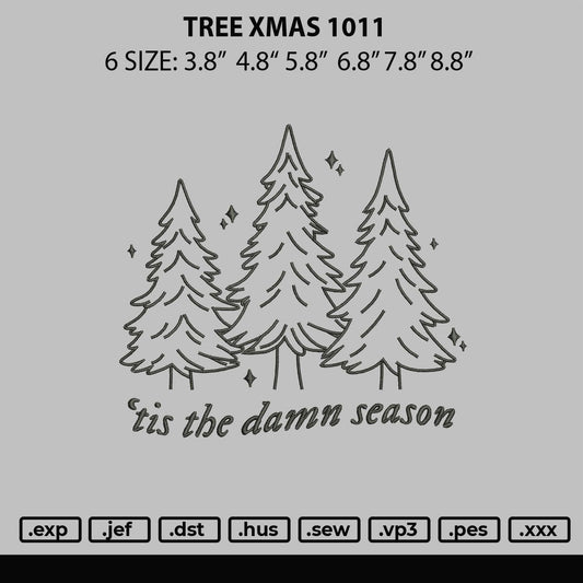 Tree Xmas 1011 Embroidery File 6 sizes